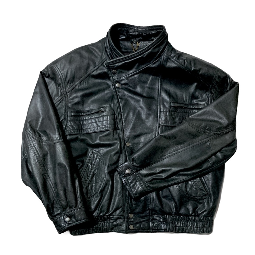 Vintage SAXONY Ltd Leather Moto Jacket - Womens